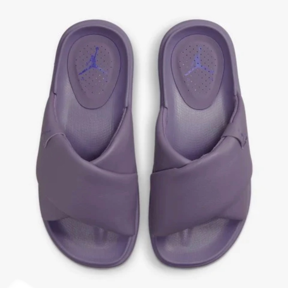 Nike Jordan Sophia Slides, Canyon Purple/Dark Concord/Black, Size 7 - NWT